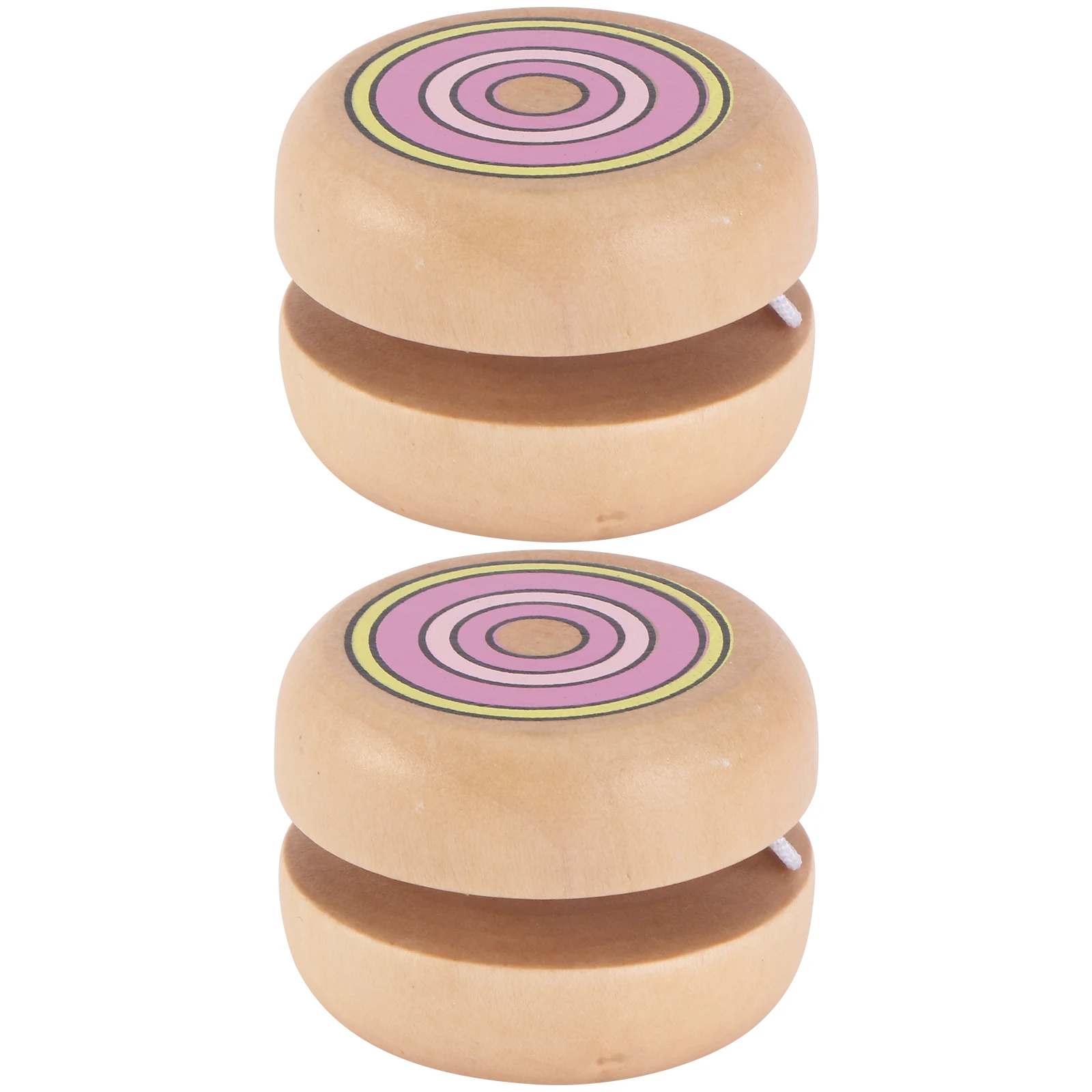 

2 Pcs Wooden Yo-yo Colorful Yoyo Toy Finger Educational Children's Toys Ball Kids