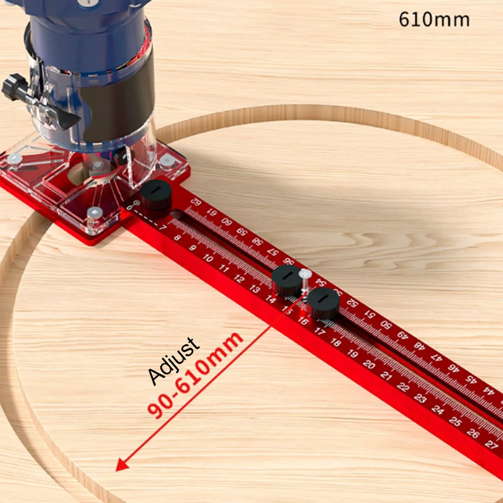 1 PC Router Milling Groove วงเล็บตัดเสริมเครื่องมือ 40 ซม.สําหรับงานไม้ตัดเครื่อง Circular Arc ตําแหน่ง Groove