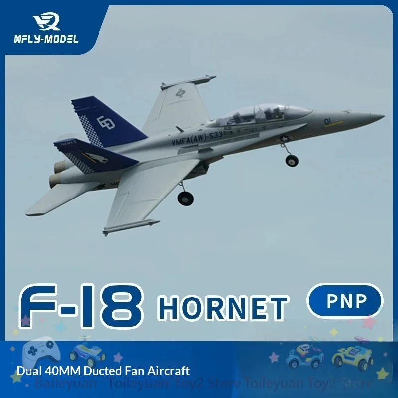 New Xfly Twin 40mm F-18 Hornet Ducted Fan Rc Fighter Aircraft Gray Fixed Wing For Adult Rc Hobby Enthusiasts Outdoor Flying