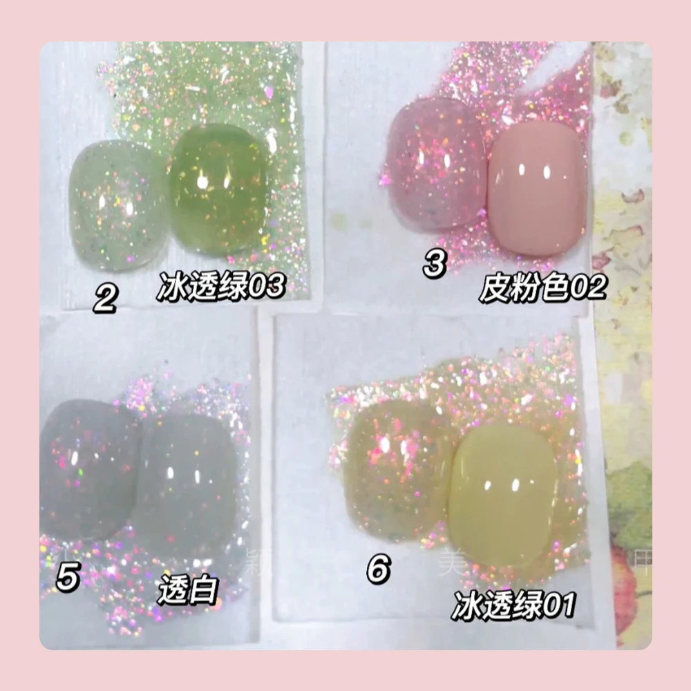 Cat kuku Gel Aurora Mermaid berkilau, Kutek kuku Glitter warna-warni, kuteks UV Semi permanen, pernis DIY, cat Gel manikur 15ml