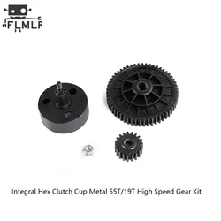 Integral Hex Clutch Cup / 55T/19T High Speed or 58T/16T Torque or 57T/17T Helical Metal Gear Kit Fit 1/5 HPI ROFUN ROVAN KM BAJA