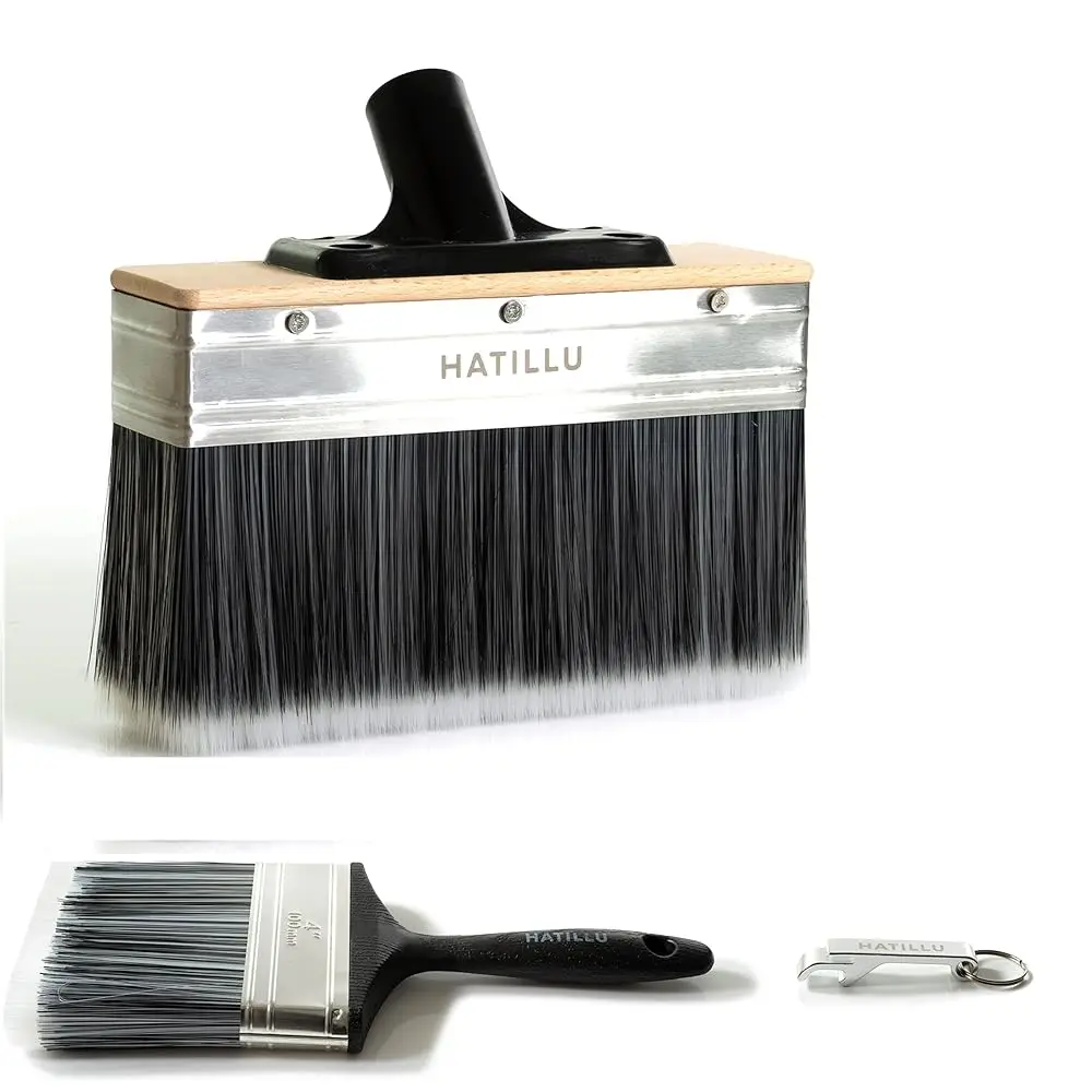

Free Shipping-Deck Stain Brush - 7 Inch Brushes Staining Applicator Set for Applying Paint & Water/Oil Based Sealer on Wood, Con