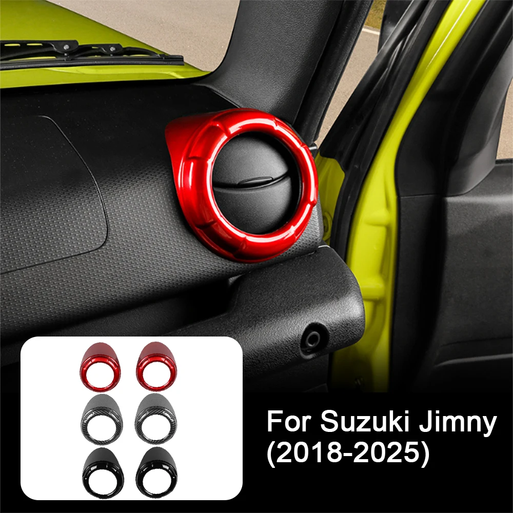 

Для Suzuki Jimny 2018-2025: Декоративное кольцо для вентиляционного отверстия автомобиля, защита от царапин, износостойкое, из АБС-пластика, аксессуар для интерьера авто