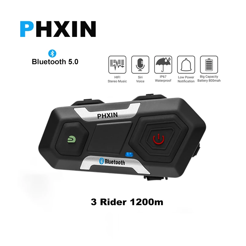 

T10S мотоциклетный шлем Bluetooth-гарнитура 2 гонщики домофон беспроводной Bluetooth водонепроницаемый шумозащитный FM 1 шт.