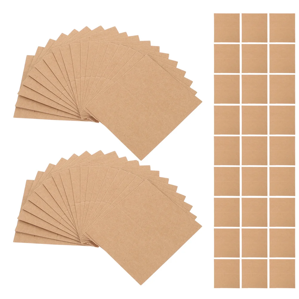 

100Pcs Brown Blank Place Cards Foldable for Wedding Reception Birthday Party Table Tent Cards Seating Name Tags