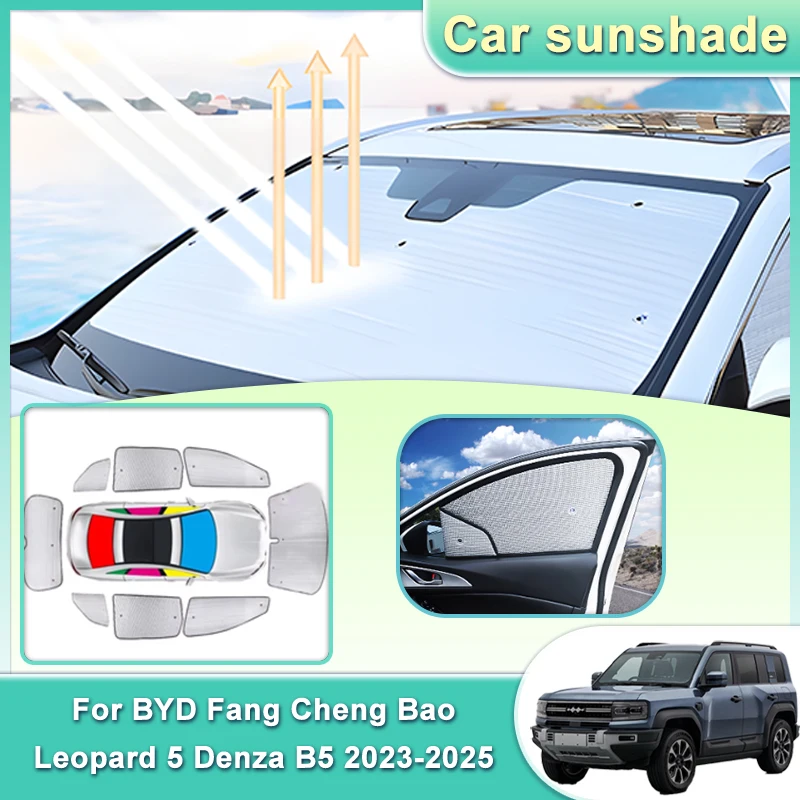 

Для BYD Fang Cheng Bao Leopard 5 Denza B5 2023 2024 2025 автомобильный козырек на лобовое стекло солнцезащитный козырек от солнца с защитой от УФ-лучей автоаксессуары