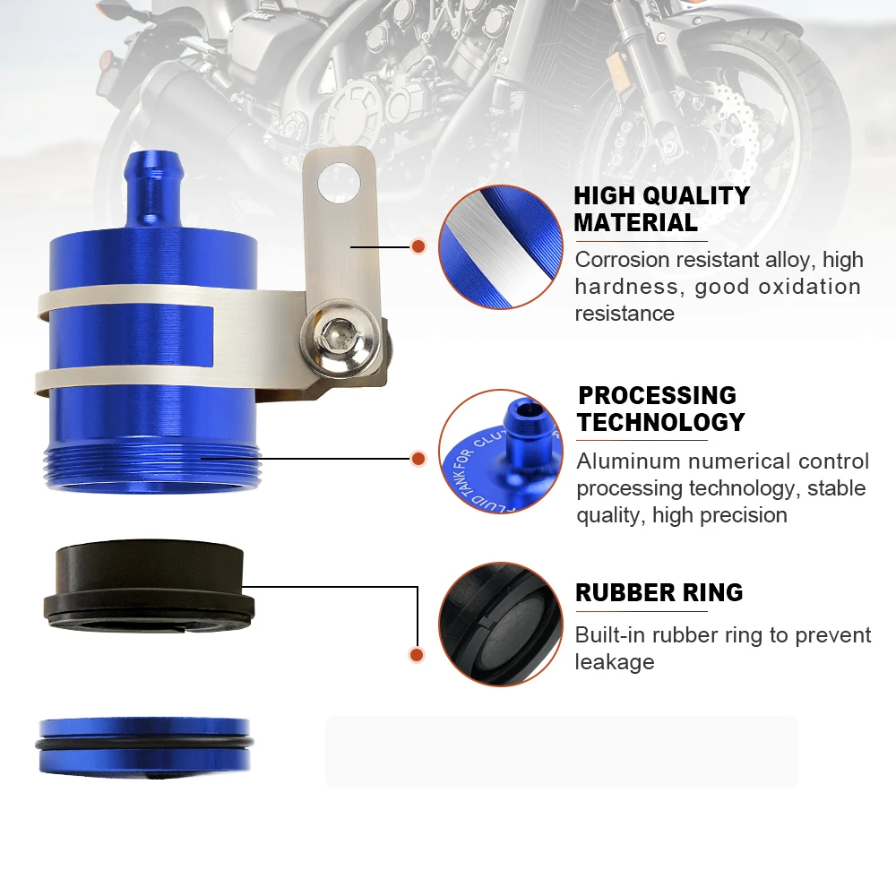 Liga de alumínio acessórios da motocicleta freio embreagem cilindro mestre reservatório fluido óleo tanque copo para universal motocicleta hb916