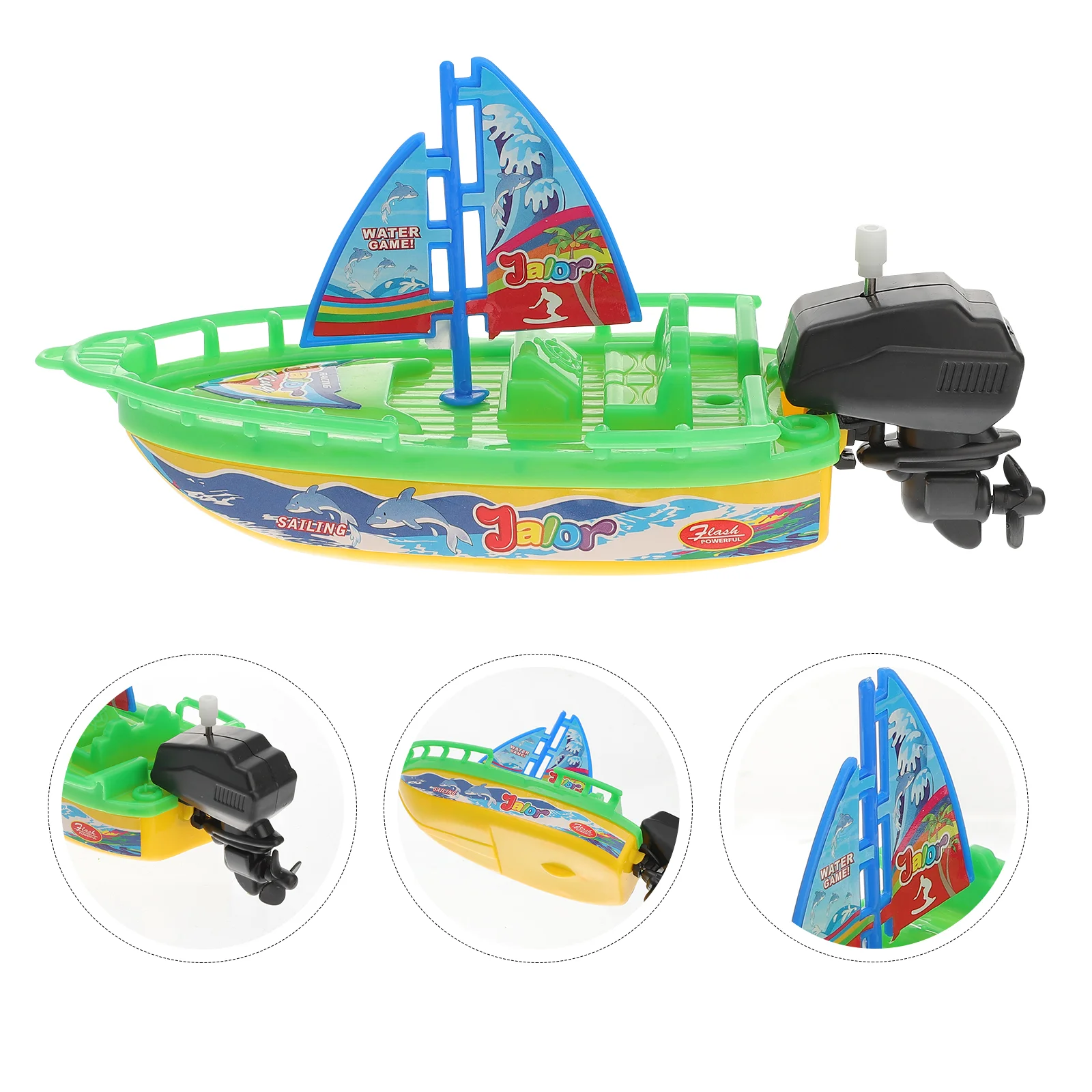 2 Pcs Wind up Floating Toy Infant Toys Kids Baby Shower Little Boat Shape Wind-up