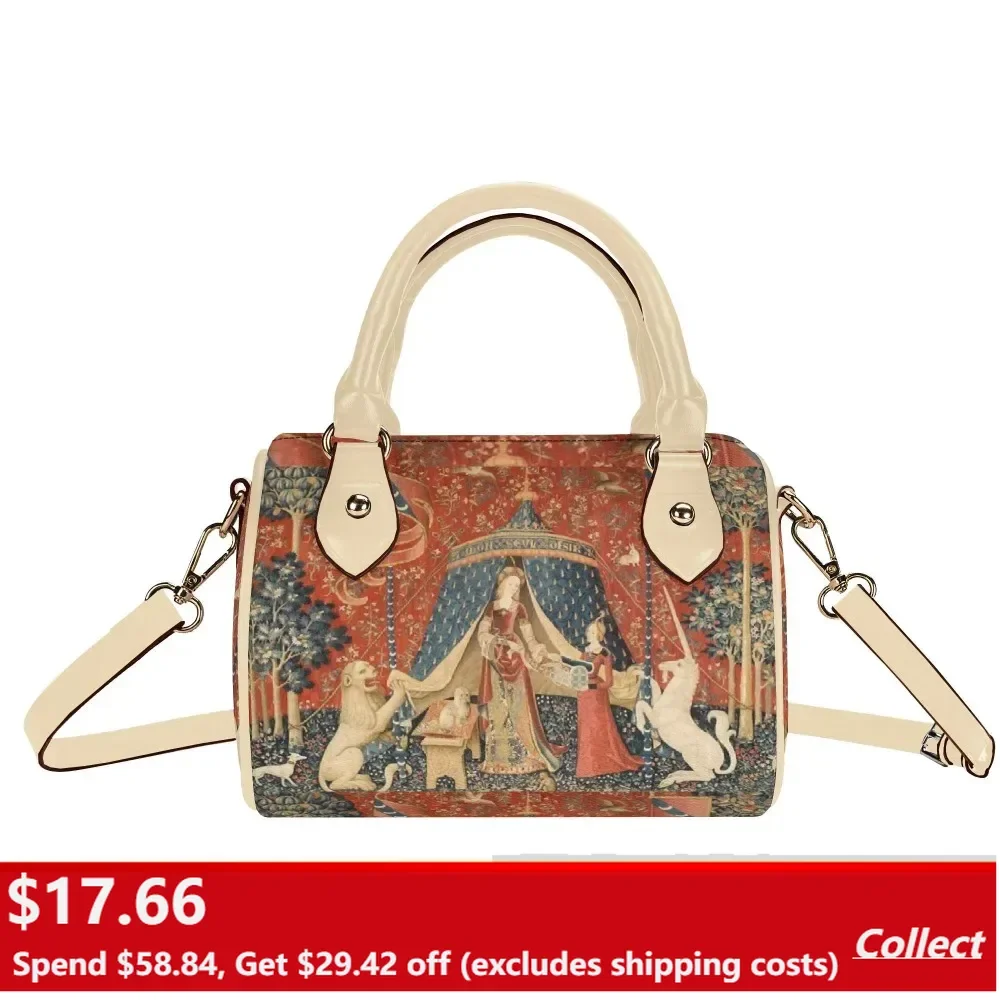 

Customized Leather Boston Bag for Women,Light and Portable and Waterproof, Women's Leather Mini Small Boston Bag Satchel Handbag