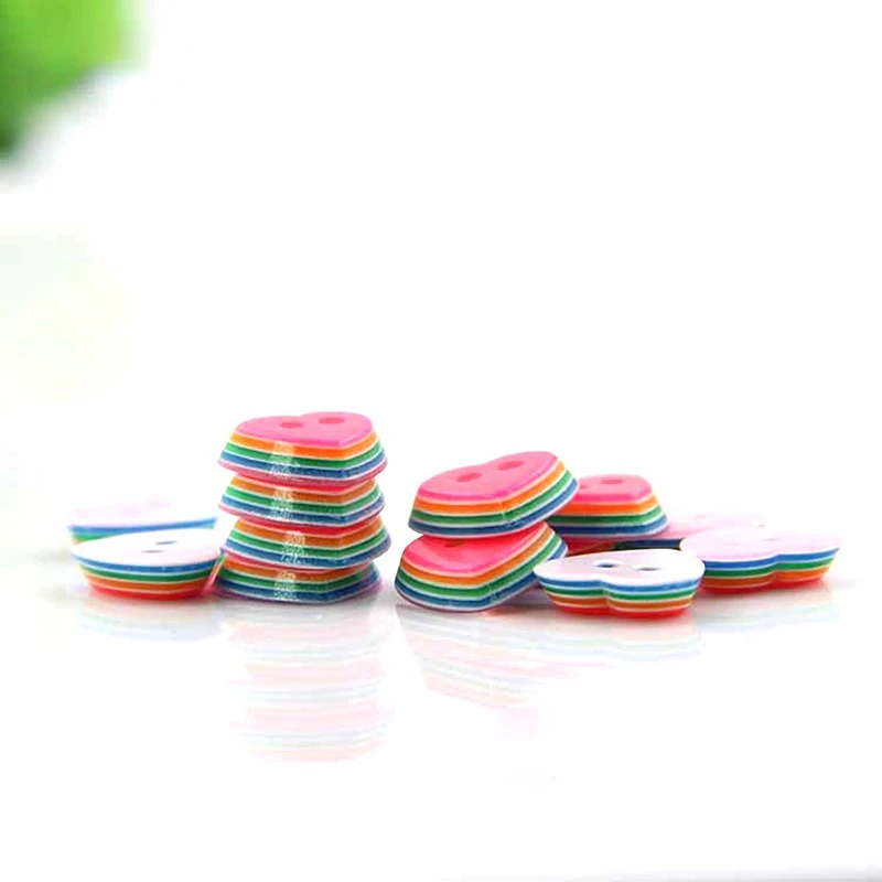 12mm Resin Buttons Scrapbook Heart 2-Holes Multi-layer sewing supplies vintage buttons craft supplies diy buttons for kit