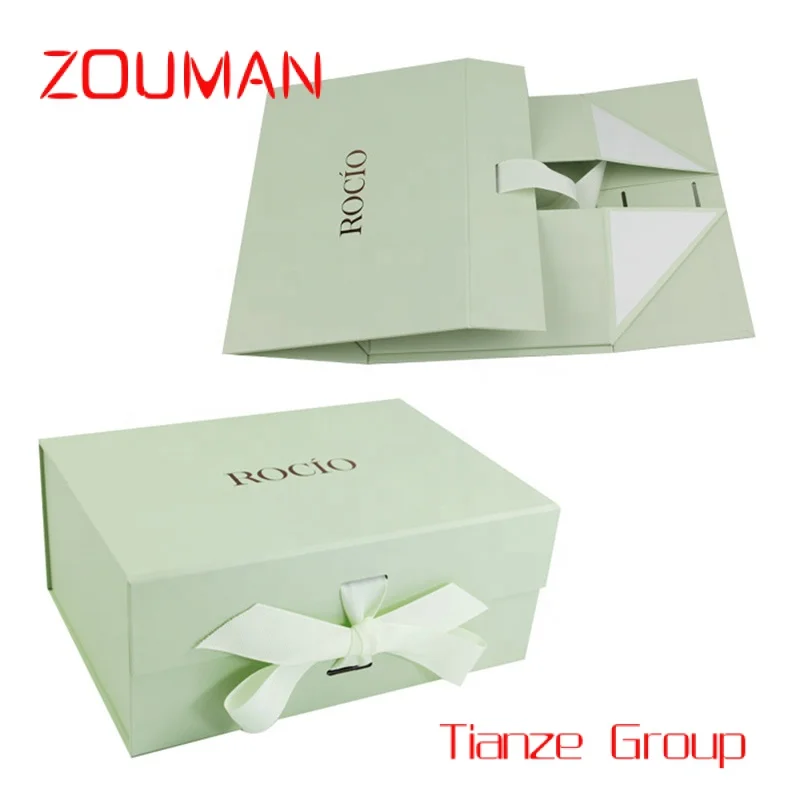 

Custom , Luxury Packaging Shoe Foldable Box Flip Top Package Cardboard Gift Box with ribbon