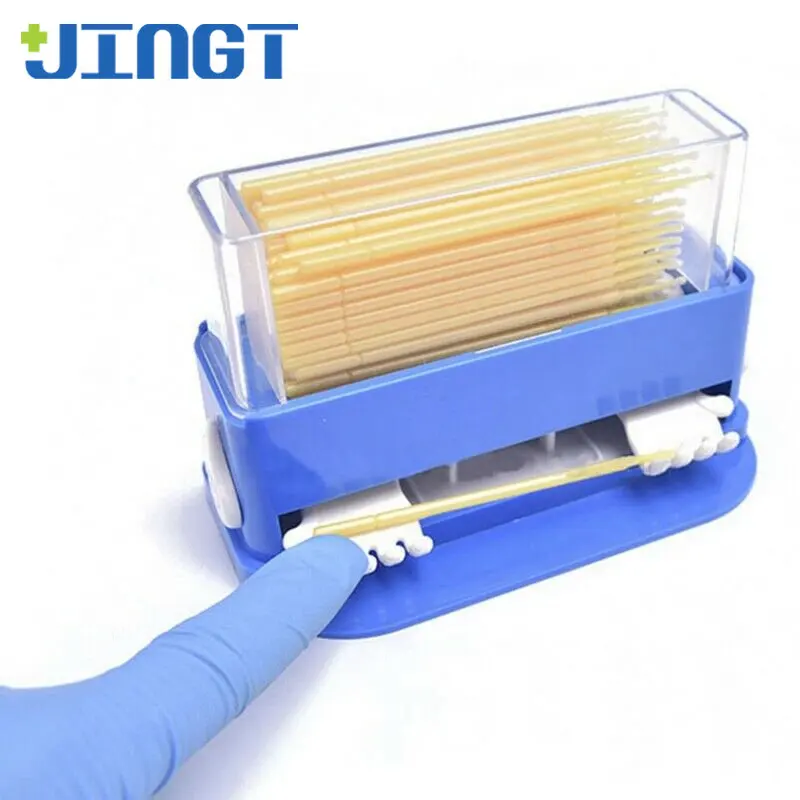 JINGT Dental Box Coating Rod Brush Allocation Stick Placing Medicine Cotton Swab Supplement  Boxed Dispenser Placement Refill