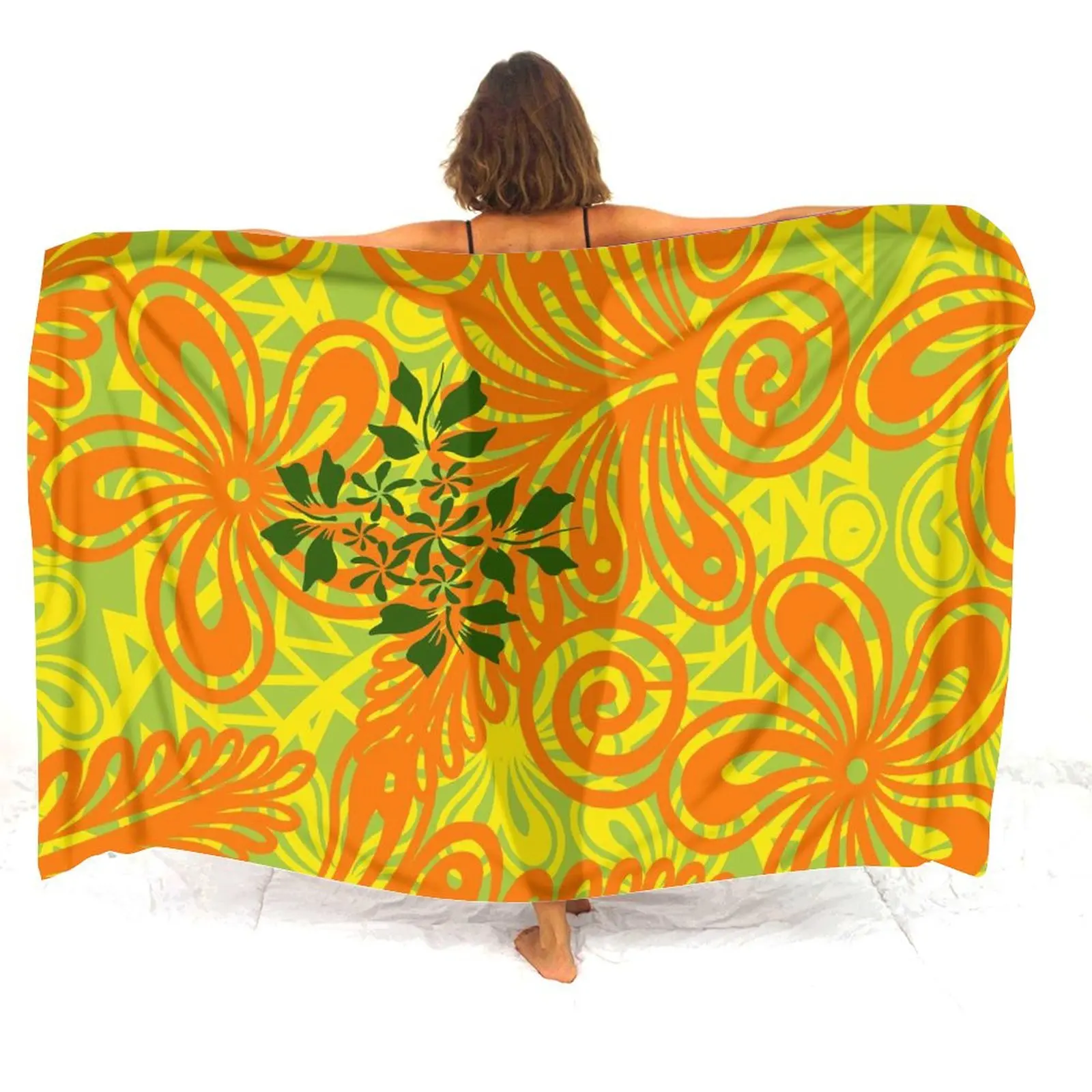 

Exquisite Beach Shawl, High-Quality Fabric, Polynesian Apron, Soft Custom Printed Design, Comfortable Summer Fabric Skirt