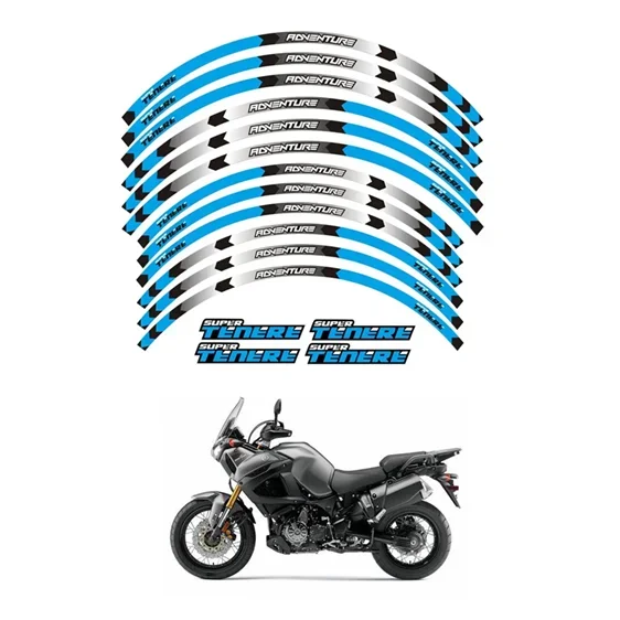 For YAMAHA SUPER TENERE 750 1200 XT1200Z Motorcycle Parts Contour Wheel Decoration Decal Sticker - A