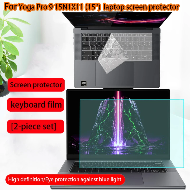For Lenovo Yoga Pro 9 15N1X11 Anti-reflective Screen Protector 15.3 Inch YOGA Pro9a Laptop Privacy Protective Film Keyboard Film