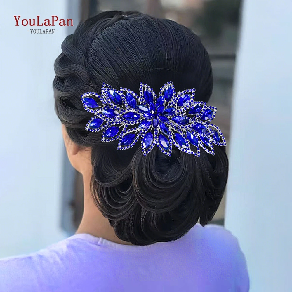 

YouLaPan Bride Rhinestone Hair Comb Bridesmaid Headdress Wedding Shiny Hair Ornaments Fashion Headwear Party Headpiece HP912
