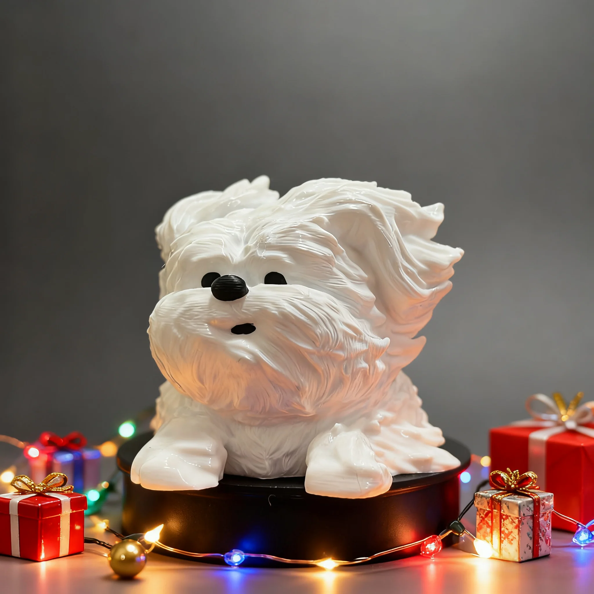 Minimalist Sketch-Style Puppy Statue | Adorably Wind-Blown & Messy Lines, Unique Desk Decor Art Piece