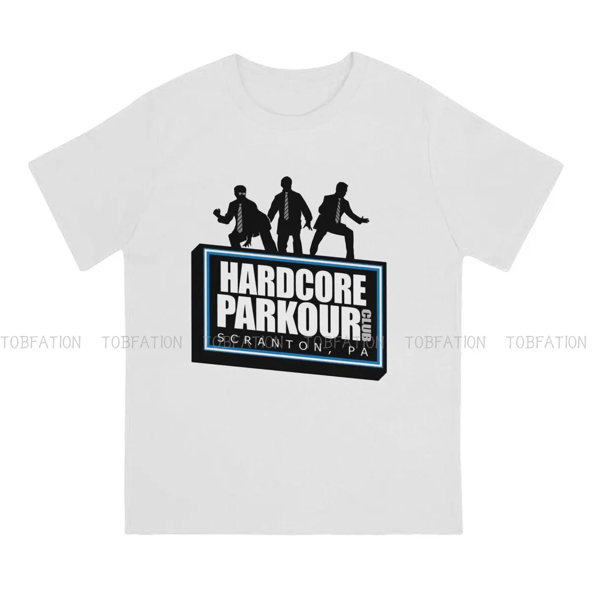 HARDCORE PARKOUR CLUB  The Office TV Show T Shirt Vintage Punk Large O-Neck TShirt Top sell  Harajuku Men\'s Tops