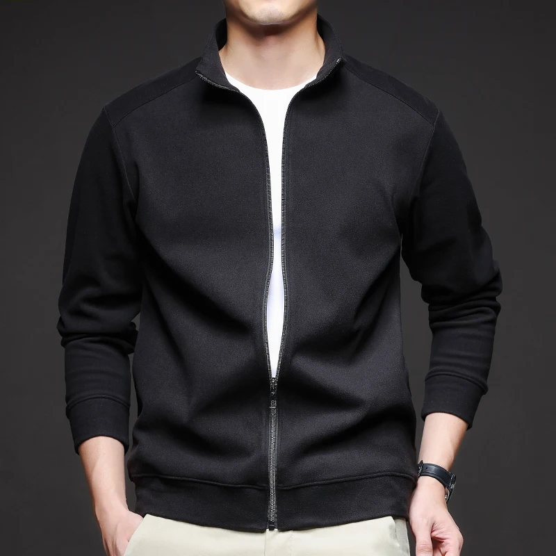 سترة مخملية ألمانية جديدة لخريف وشتاء 2025 مزدوجة الجوانب معطف رجالي بسحاب وياقة واقفة مع قلنسوة دافئة #6