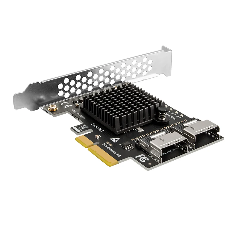Baru PCIe Ke Mini SAS 8087 8 Port SATA 3.0 6Gbps Adaptor SSD PCI-E PCI Express X4 Controller Expansion Card Riser untuk Chia Mining