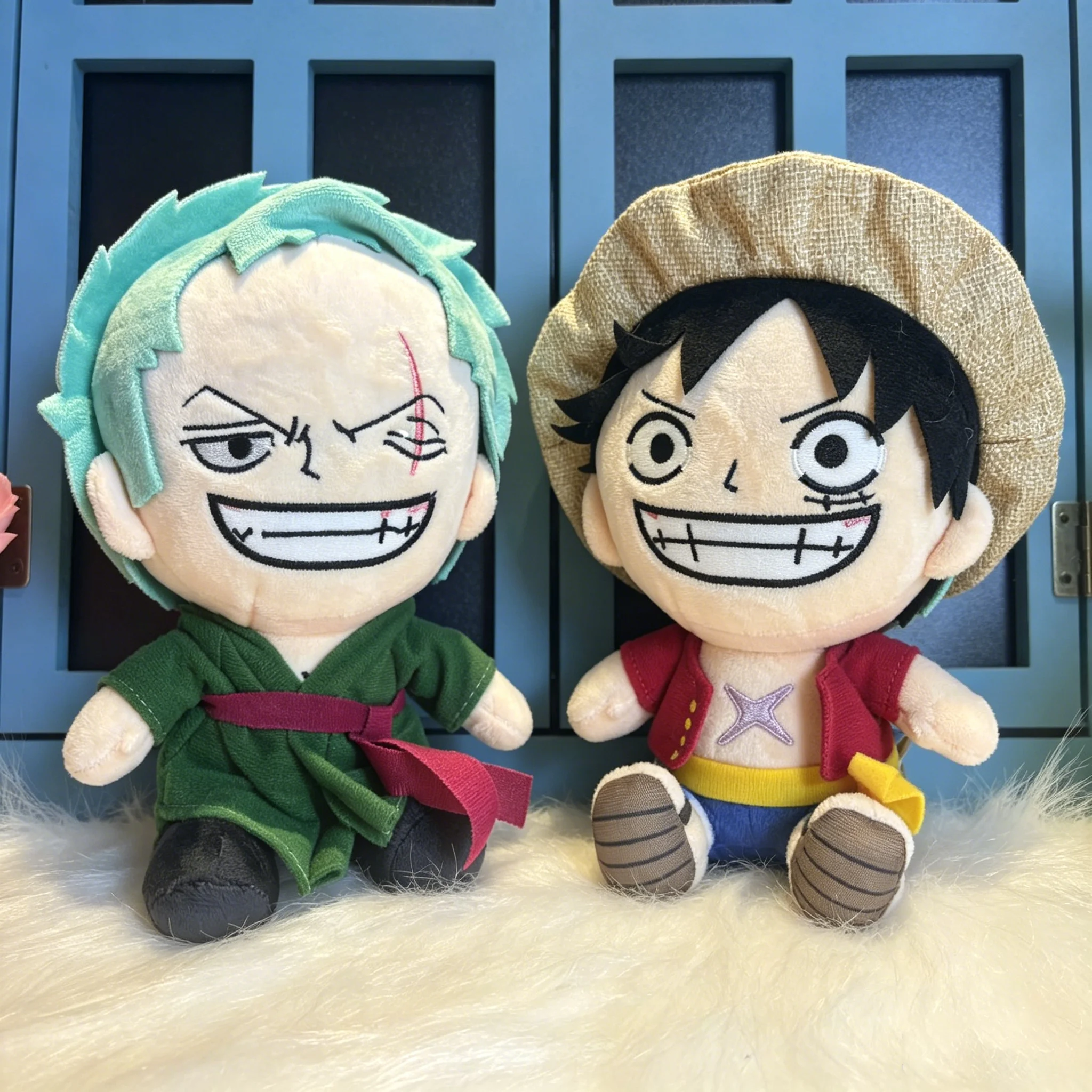 Brinquedos de Pelúcia Originais de Anime Japonês de 21cm, Figuras de Cartoon Luffy, Chopper, Ace, Roronoa Zoro, Bonecos Fofos para Crianças, Presentes de Natal