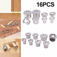 16pcs/set Dowel Centre Point Pin Set Wood Timber Marker Hole Tenon Center Set 6-12mm Wood Drill Power Accessories Tools Plugs