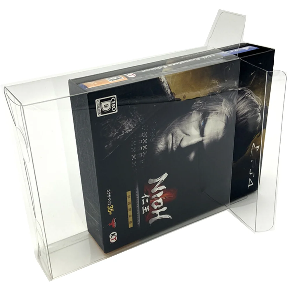 Caixa de exposição para nioh, sony, playstation 4, armazenamento do jogo PS4, caixas transparentes, escudo do TEP, caso claro da coleta
