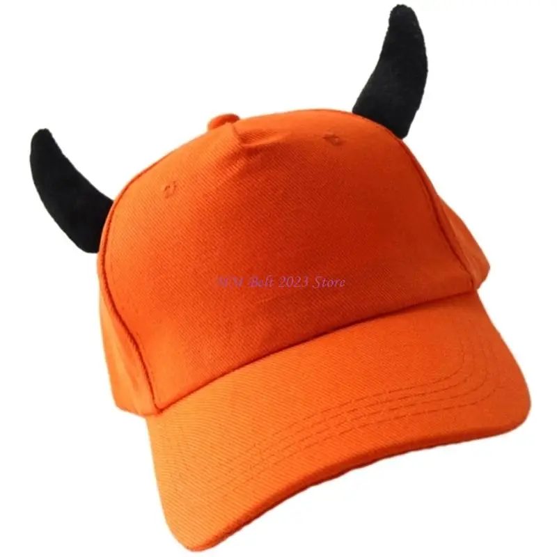 49ME Halloween Devil Horn Baseball Caps Unisex Adult Hiking Fishing Baseball Caps