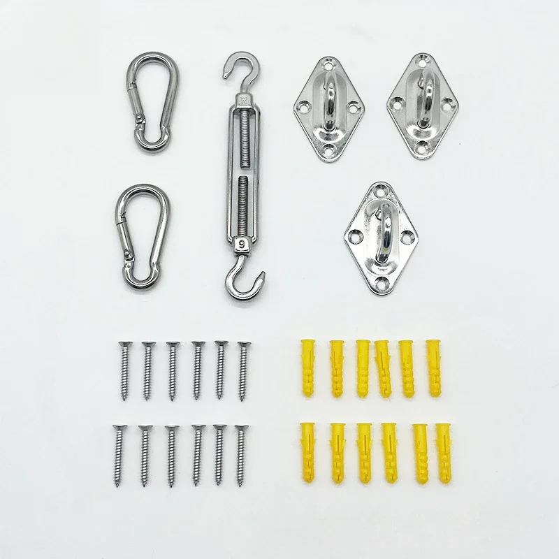 Sunshade Sail Accessories Fastener Tensioner Tensioner 304 Stainless Steel Accessories Spring Buckle Flower Basket Screw