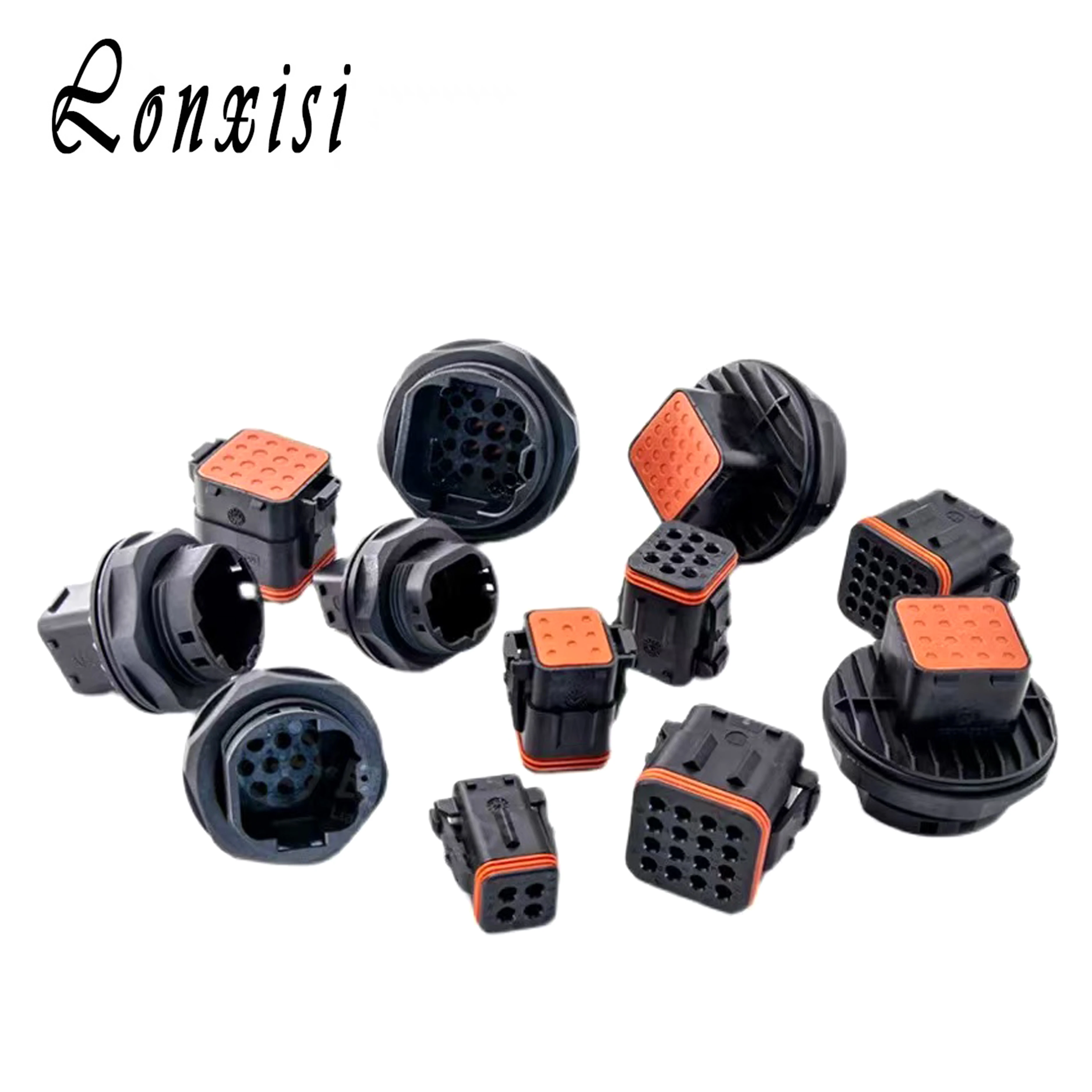 

1 Set 4p 8p 10p 16p 25 Pin 132016-001 132016-000 132025-001 13204-000 13204-001 Waterproof Connector 13208-000 13208-001
