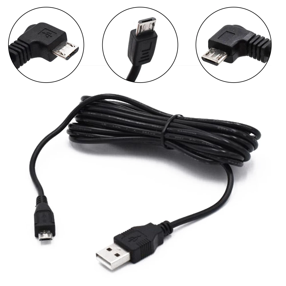 3.5 Meter USB Cable for In-For Car DVR Camera GPS Navigation Tablet and Mobile Devices Straight Left Right Types