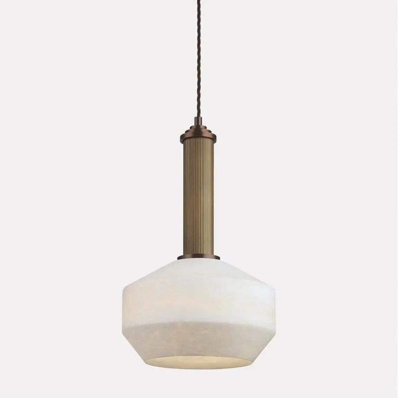 Marble Nordic simple light luxury hotel B & B living room background wall bedroom bedside all copper wall lamp