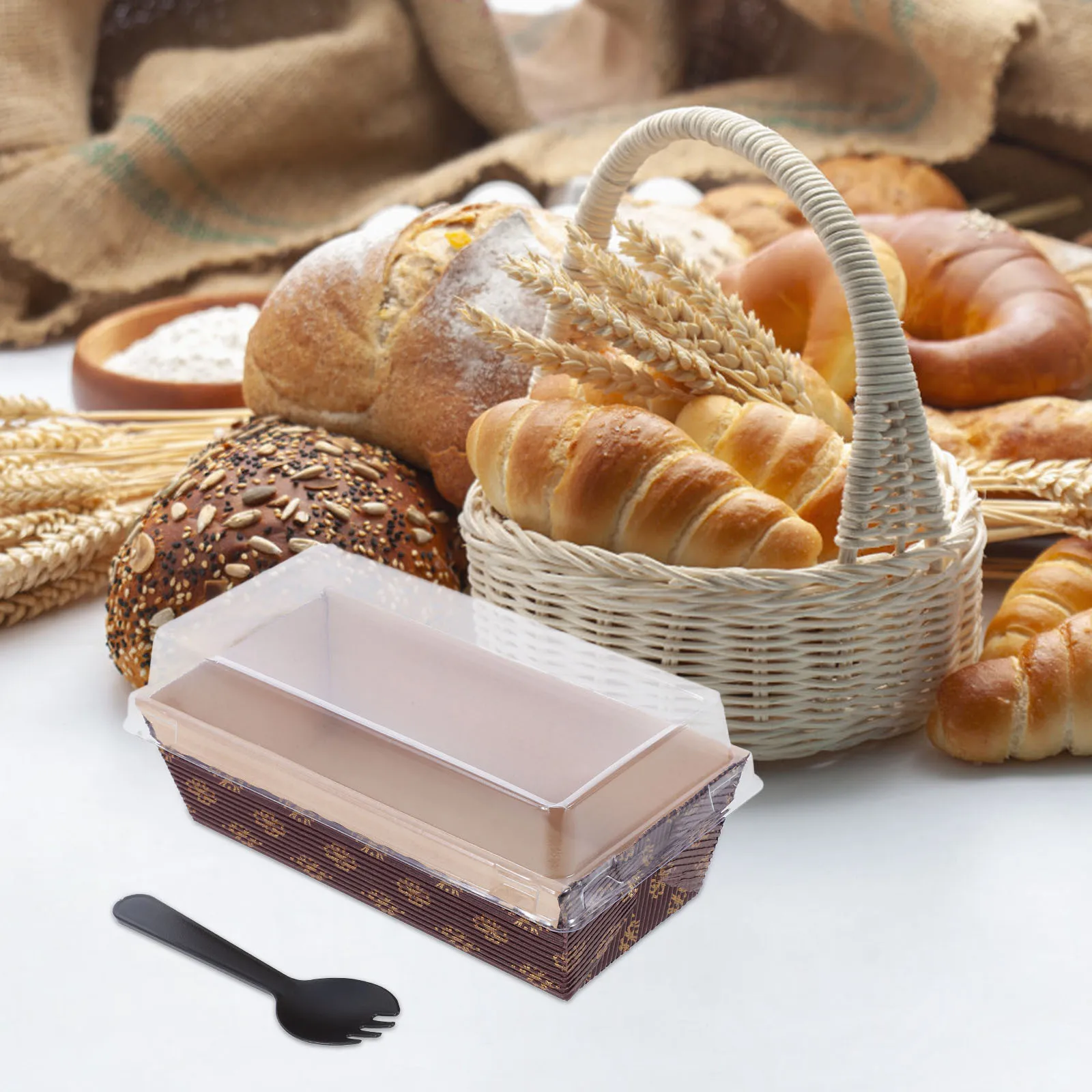 75 قطعة مقالي رغيف الورق المستطيلة مقاومة للحرارة صواني الخبز المموجة للخبز كعكة الكعك المنزل المهنية استخدام المخابز