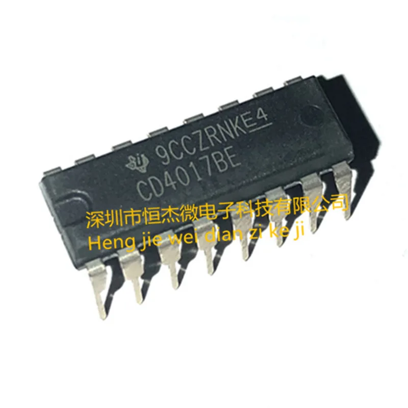 10pcs/ brand new logic-counter divider CD4017BE in-line CD4017 TI imported original