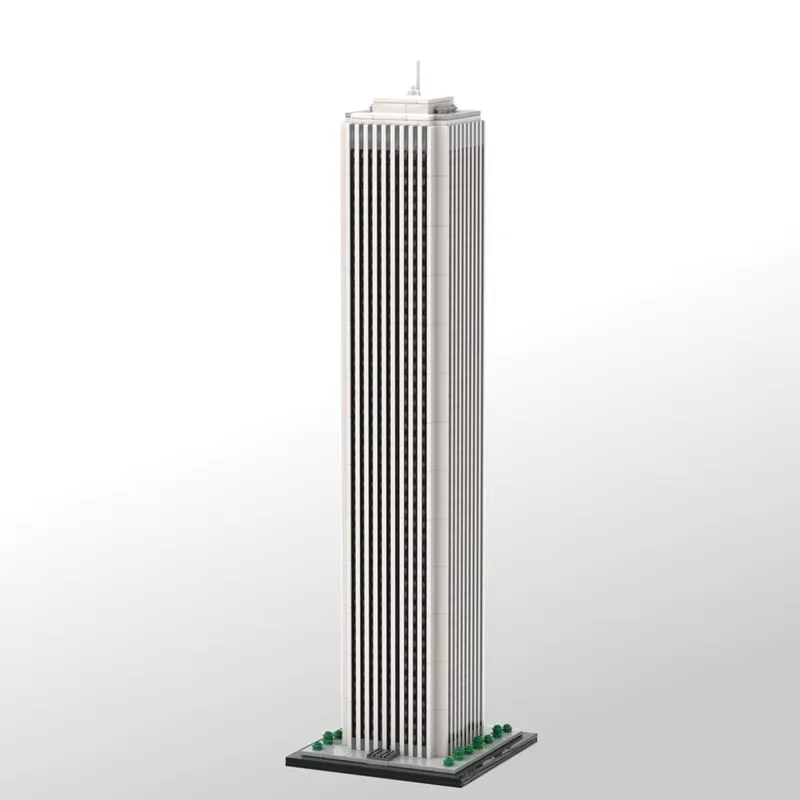 Skyscraper series Amoco Architecture 1:800 scale model 1926pcsMOC assembled toy building blocks display piece Creative holiday g