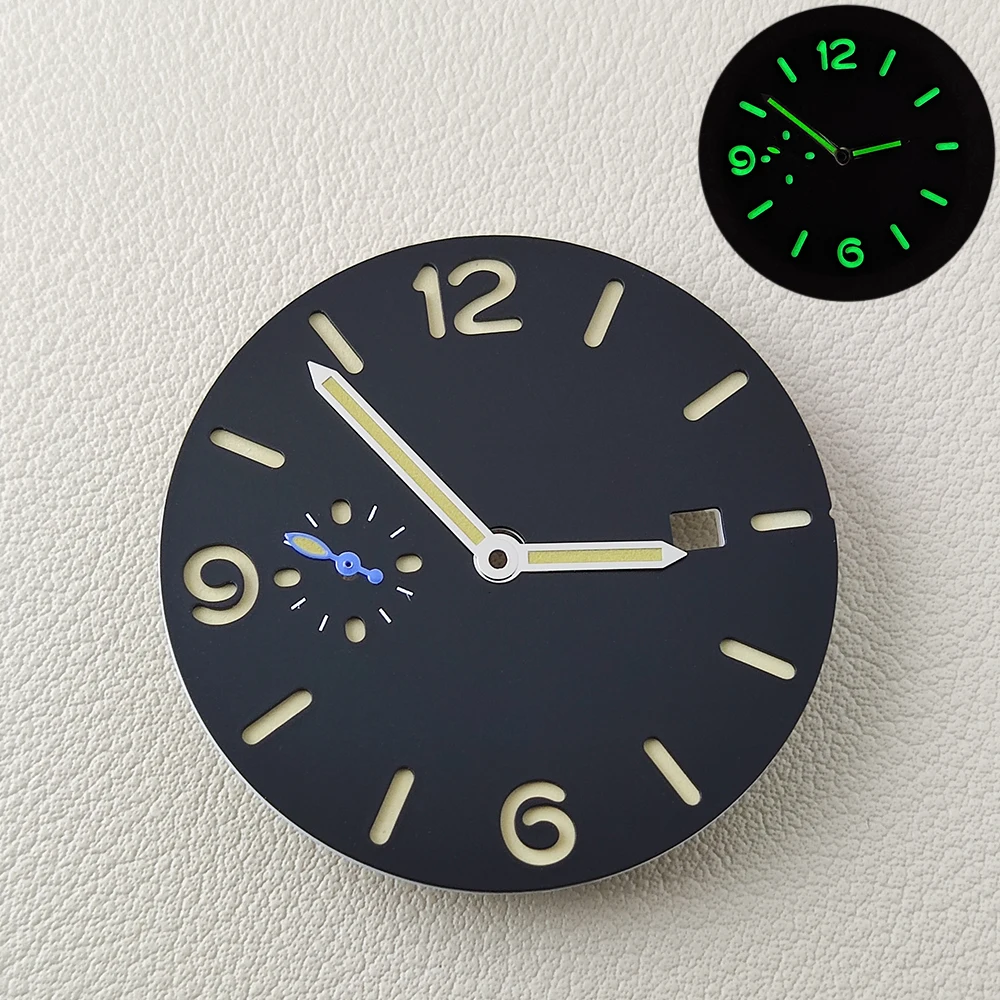 44mm Men\'s Watch Fashionable 36.2MM Watch Dial Modification Green Luminous Dial Customization Logo Suitable for ST2555 movement