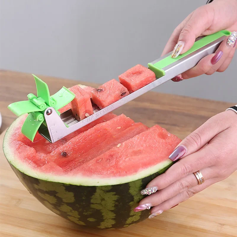 

Watermelon dicing device 304 stainless steel cutting watermelon segmentation digging meat dicing fruit tool
