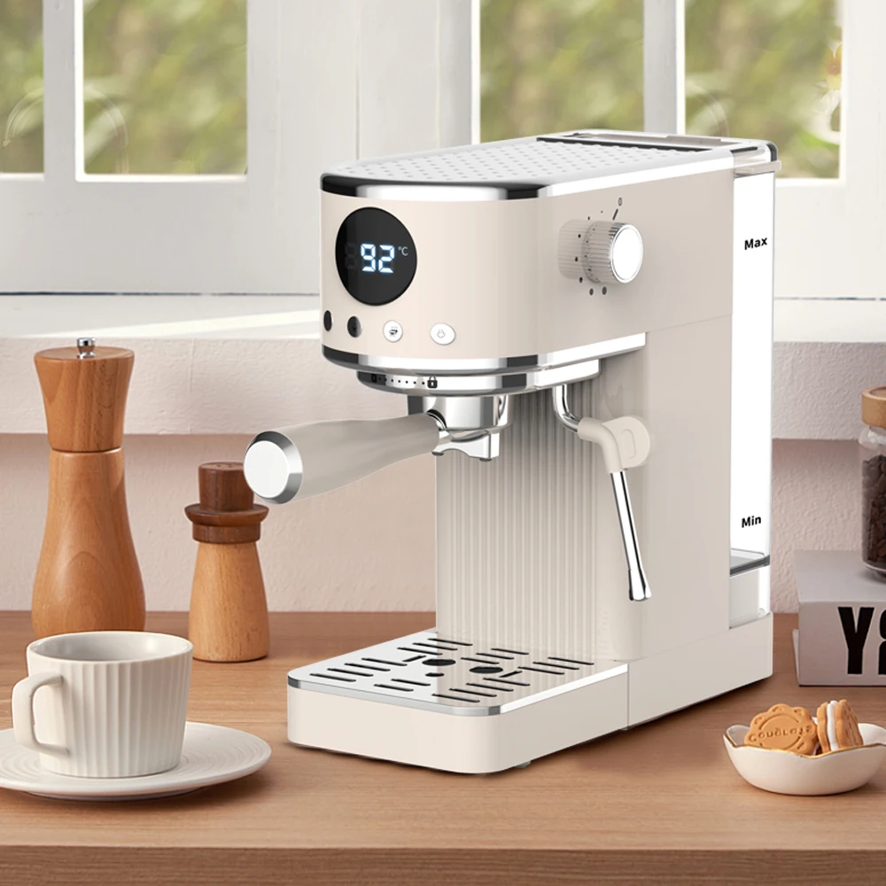 

Retro Slim Design Coffee Machine with 1.0L Water Tank 15 bar Electric Automatic Espresso Machine