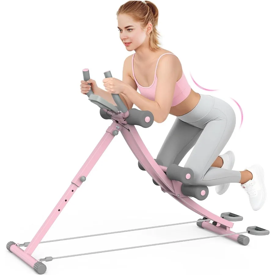 Equipo de entrenamiento Ab para mujer, máquina de ejercicio Abdominal con núcleo ajustable, entrenador de cintura plegable, sistema compacto de gimnasio en casa
