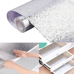 40x100cm Waterproof Kitchen Aluminum Foil Self-adhesive High Temperature Resistance Easy Clean Remove Traceless Wide Application