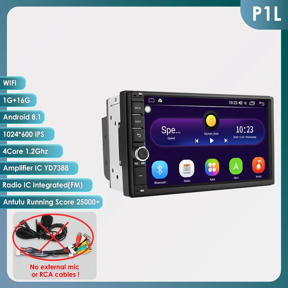 7 "Algpo 2Din Universele Android Autoradio Auto CarPlay GPS Navigatie RDS DSP 4G WiFi BT UIS7862 Head Unit Multimedia