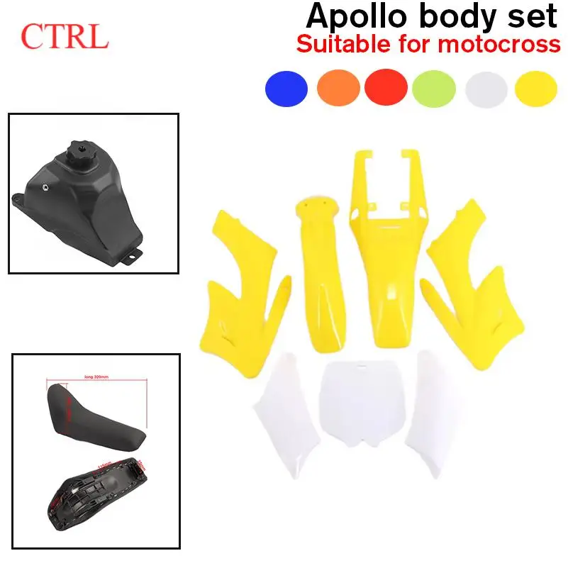 NEW 7 Pieces High Strength Plastic Fender Fairing Body Kits For Chinese 2 Stroke 47cc 49cc Apollo Orion Mini Dirt Motor Bike