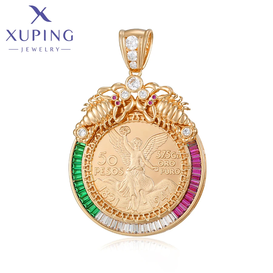 

Xuping Jewelry New Arrival Religion Big Pendant Necklace of Gold Color Women Men Jewellery Exquisite Gift X000899678