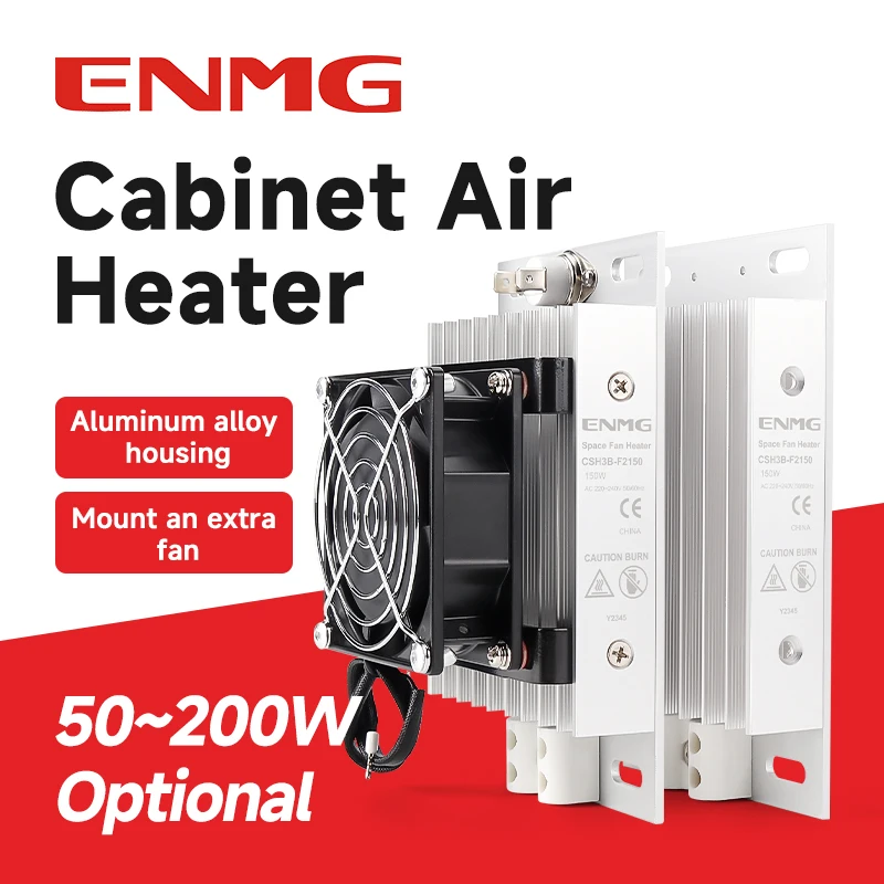 

ENMG Aluminum Alloy Air Heater with Fan-Industrial Cabinet/Power Distribution Box Thermostatic Dehumidification Heating Panel24V
