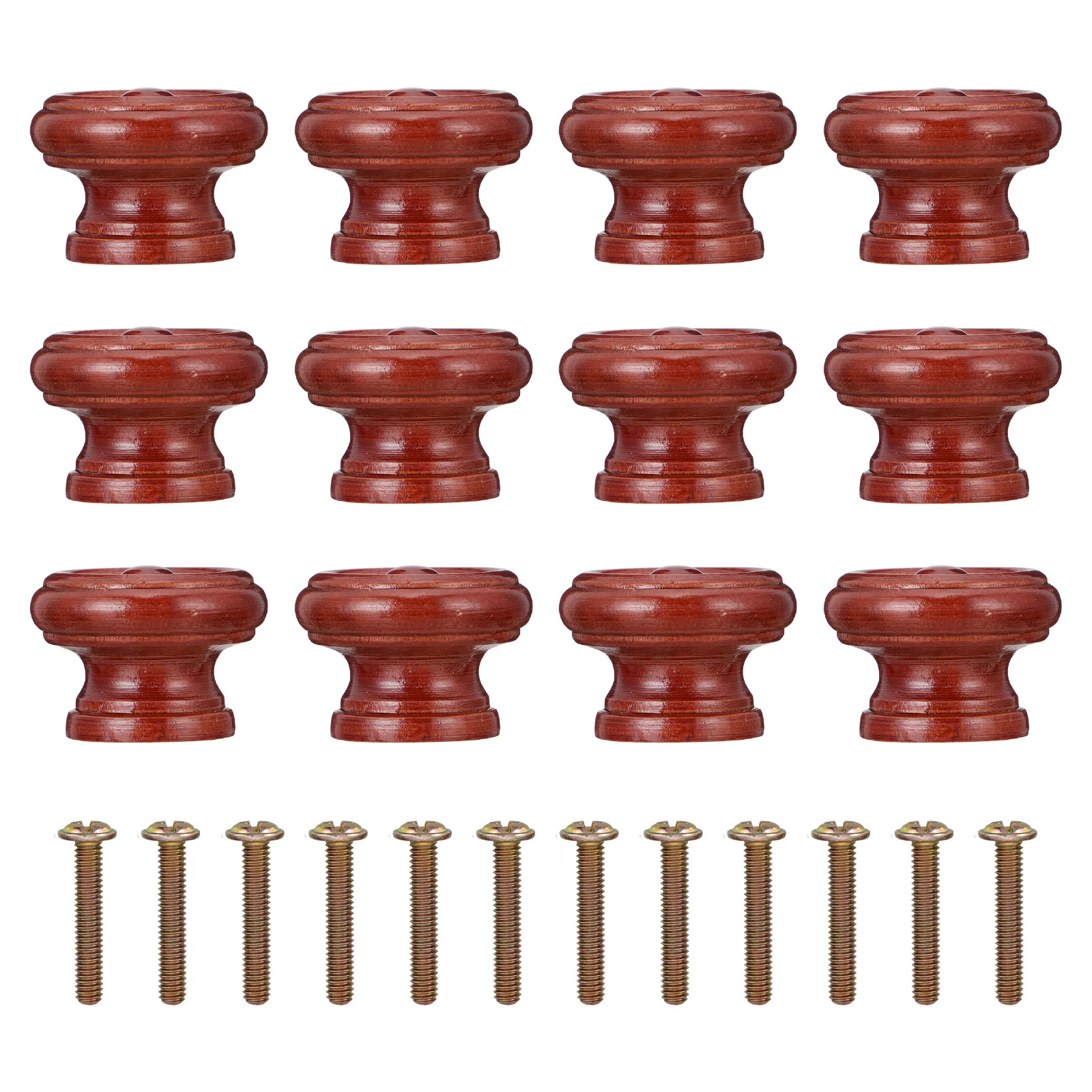 

12Pcs Solid Wood Drawer Pull Handles Durable Cabinet Knobs Furniture Cupboard Door Handles Easy Installation Cabinet Handle