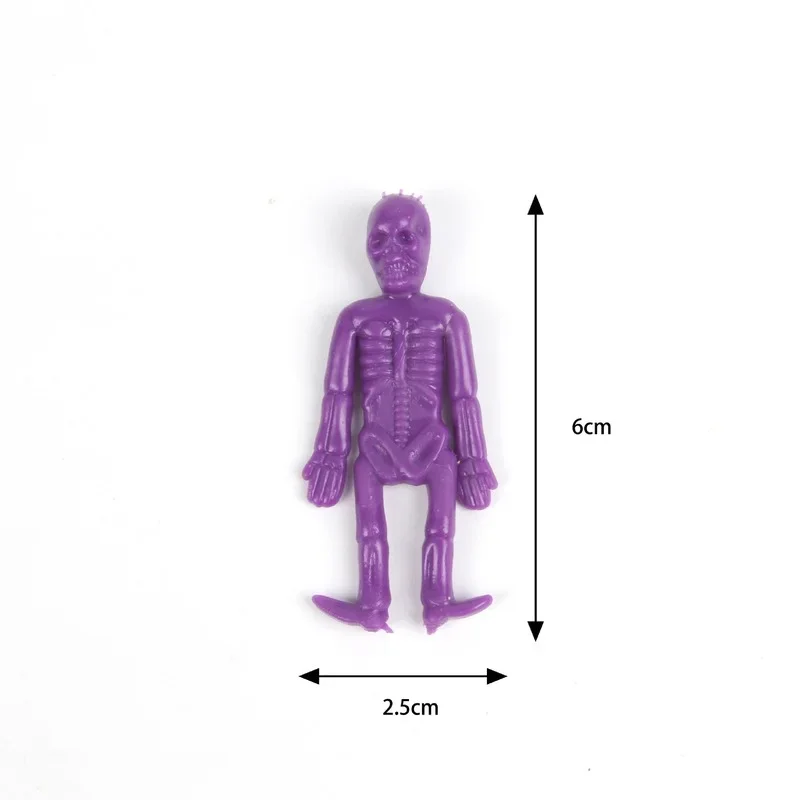 5/10PCS Teschio Bambola TPR Scheletro Zombie Giocattoli Elastico Morbido Non Tossico Bambini Giocattolo Per Bambini Alleviare Lo Stress Modello Antistress