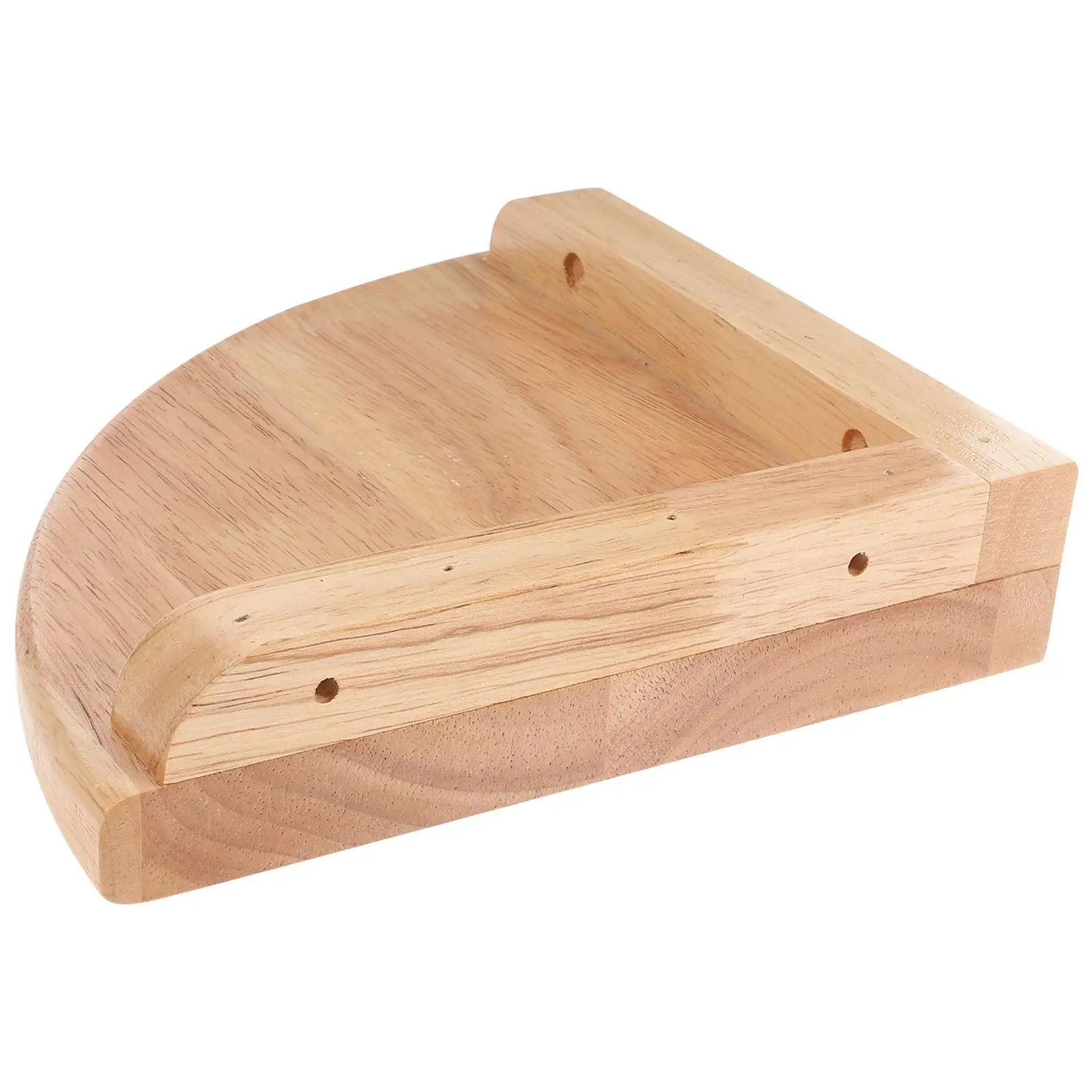 

7 Inches Storage Shelf Fan Shaped Corner Ledge Bookshelf Hanging Water Proof Oak Material Space Saving Home Decor