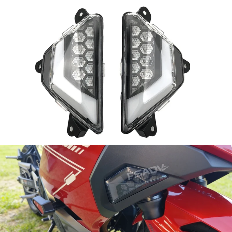 

For KAWASAKI For NINJA 300 250 400 650 For NINJA ZX6R ZX25R ZX4R ZX4RR ER6F Lamp Flashing Indicator Light Front LED Turn Signal