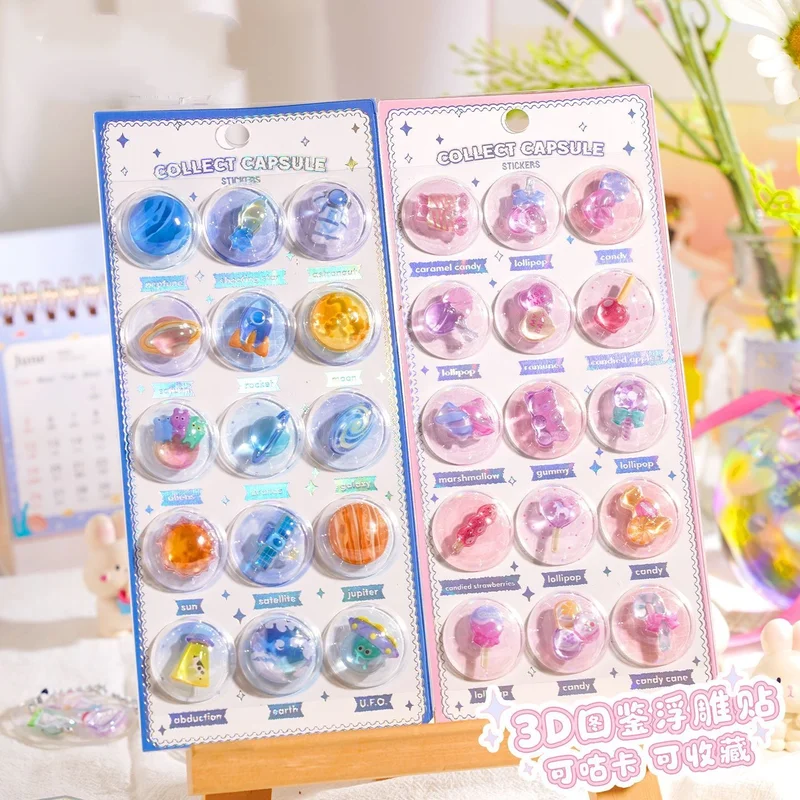 

6 типов стилей, забавный мультяшный 3D стикер, креативная наклейка для развития мозга, девушка, сделай сам, журнал, канцелярские принадлежности, украшение, милая наклейка для космической камеры