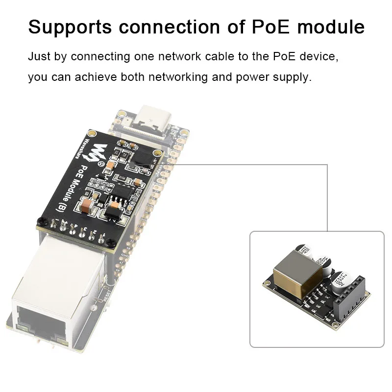 Płytka rozwojowa ESP32-P4-ETH ESP32 P4 z 32MB pamięci Nor Flash, portem Ethernet RJ45 do AI Deepseek i Raspberry Pi Pico — zdjęcie produktu 5